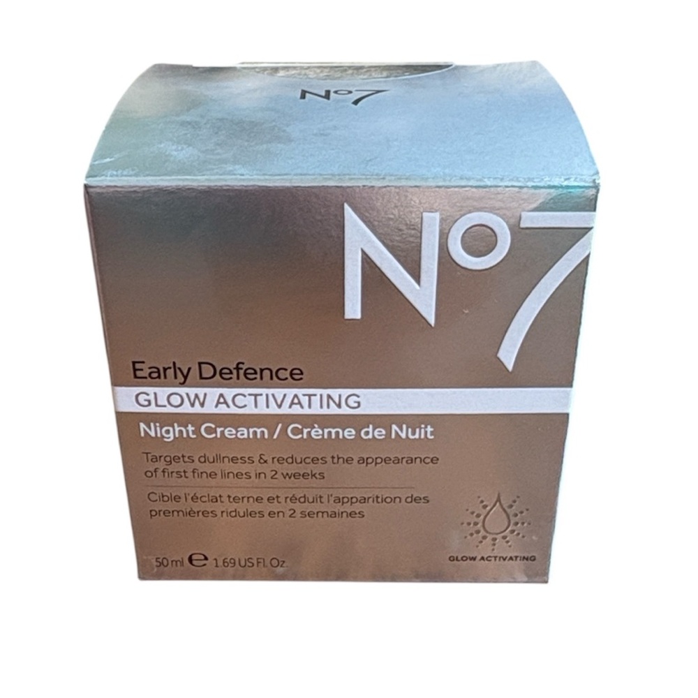 No7 Early Defence Glow Activating Night Cream 1.69 Fl Oz New & Sealed